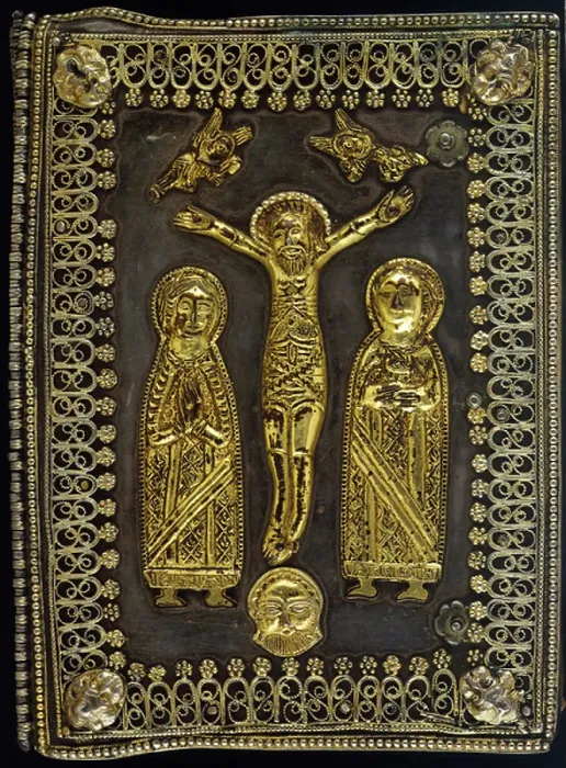 Framed Print : Binding. BL3264635 Binding; British Library, London, UK; (add.info.: The Four Gospels.