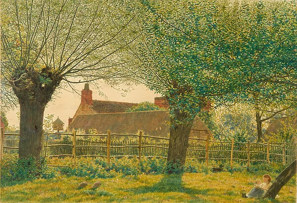 At Binsey, Near Oxford, 1862 (w  /  c on paper)