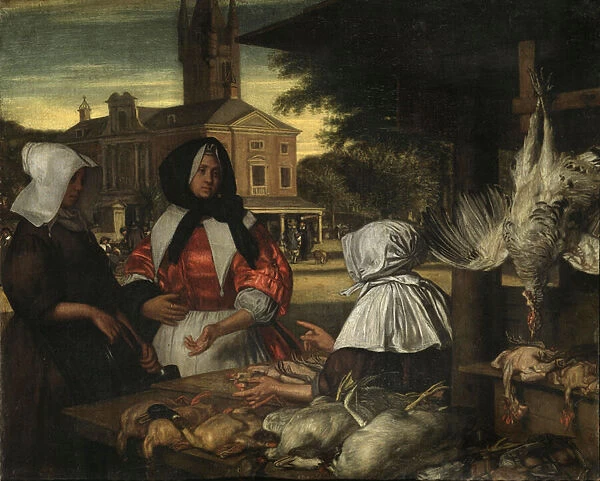 The Birdmarket, Amsterdam, c. 1660-70 (oil on canvas)