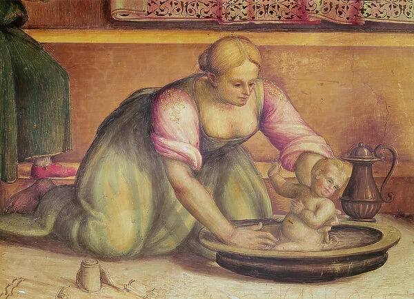 Detail of the Birth of St. John the Baptist, 1519 (fresco)