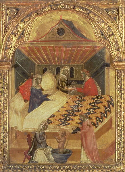 The Birth of St. Nicholas, c. 1345 (tempera on panel)