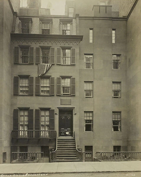 Birthplace of Theodore Roosevelt, New York City, 1923 (b / w photo)