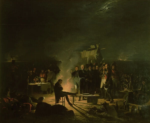 Bivouac of Napoleon I (1769-1821) on the Battlefield of the Battle of Wagram, 5th-6th July 1809