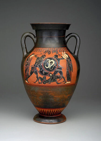 Black-figure panel amphora, last quarter of 6th century B. C (ceramic)