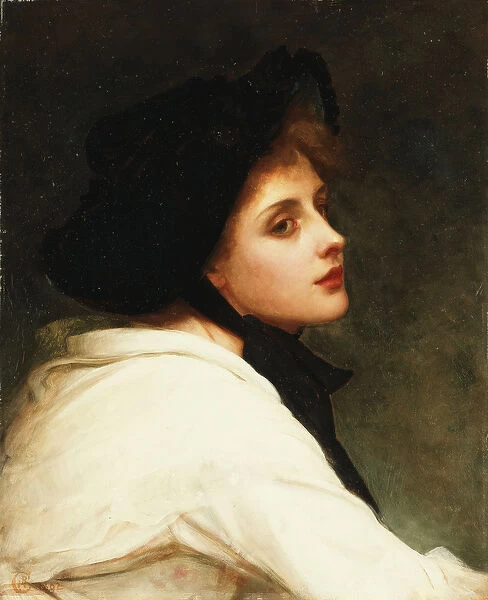 The Black Hat, 1892 (oil on panel)