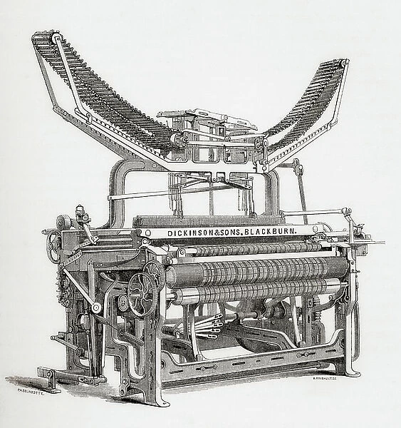 The Blackburn power loom, 1862