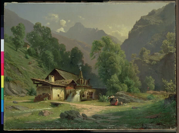 Blacksmiths House in a Valley, 1857 (oil on canvas)