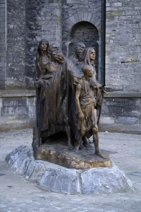Framed Print : The Blind, 1908 (bronze)