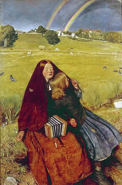 The blind girl, 19th century (oil on canvas)