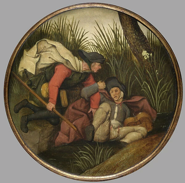 If the Blind Lead the Blind, Both shall Fall into the Ditch, c. 1594 (oil on panel)