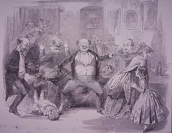 Blindmans Buff, 1849 (engraving)