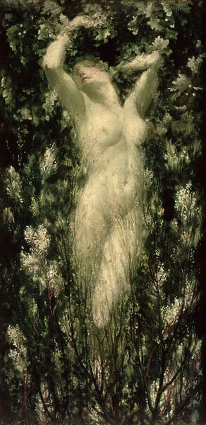 Blodeuwedd, c. 1925-30 (oil on canvas)