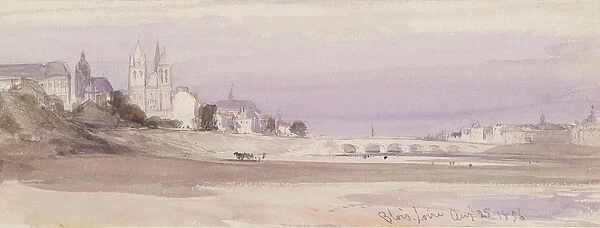Blois on the Loire, 1856 (w  /  c on paper)