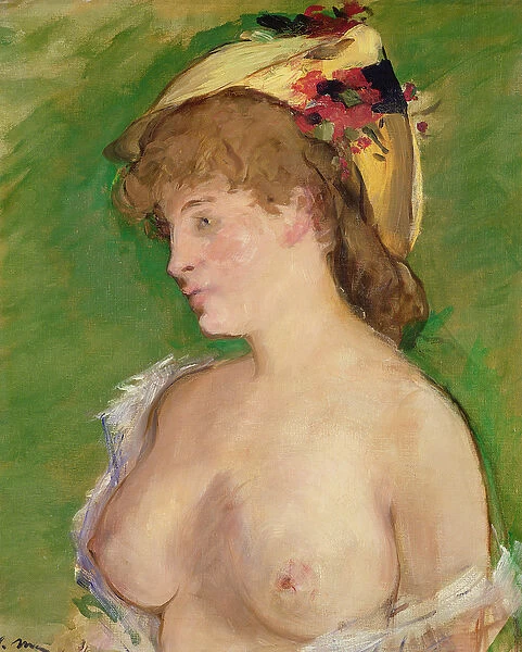 The Blonde with Bare Breasts, 1878 (oil on canvas)