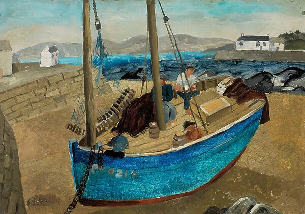The Blue Boat, 1929 (oil on board)