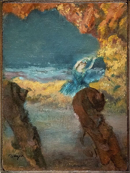 Blue dancer and double bass. 1891. Oil on wood