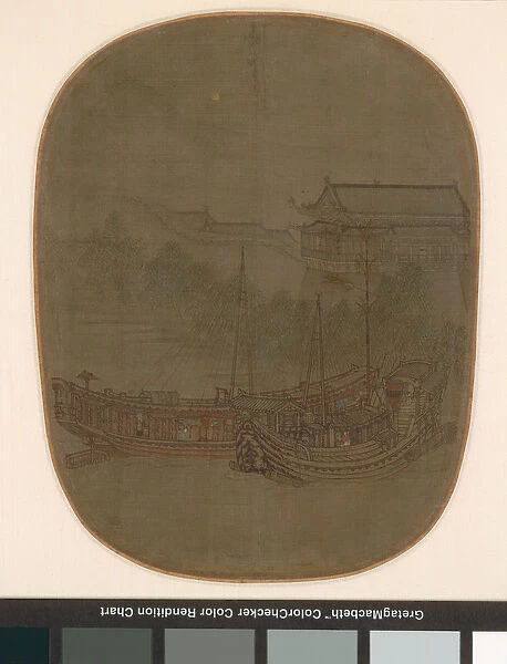 Boats at Anchor, Southern Song Dynasty, c. 1150-1200 (ink & colour on silk)