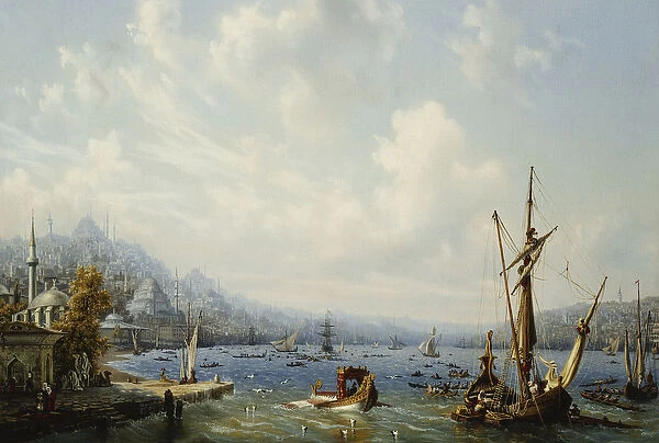 Boats on the Bosphorous, off Constantinople, 1846 (oil on canvas)