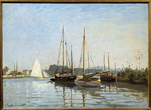 Boats de plaisance a Argenteuil Painting by Claude Monet (1840-1926) 1873 Sun