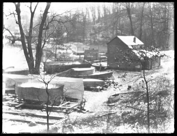 Boats at Seeleys Place in Inwood, Reliance Woods, New York, December 27