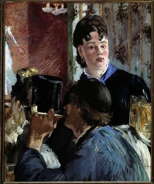 The bock waitress - oil on canvas, 1878