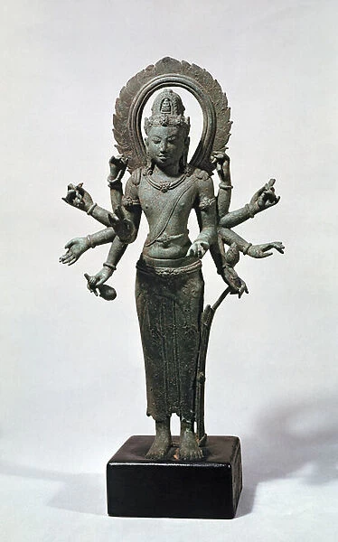 Bodhisattva Avalokitesvara, from Central Java, 9th-10th century (bronze)