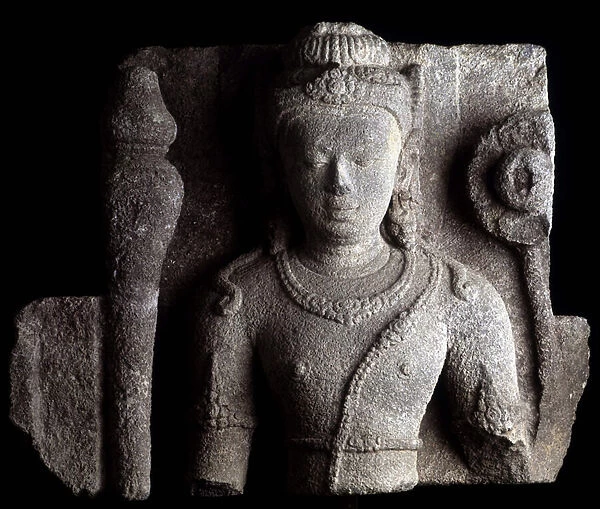 Bodhisattva (savior of the world), Andesite. Central Java circa 9th century. Private collection. Paris