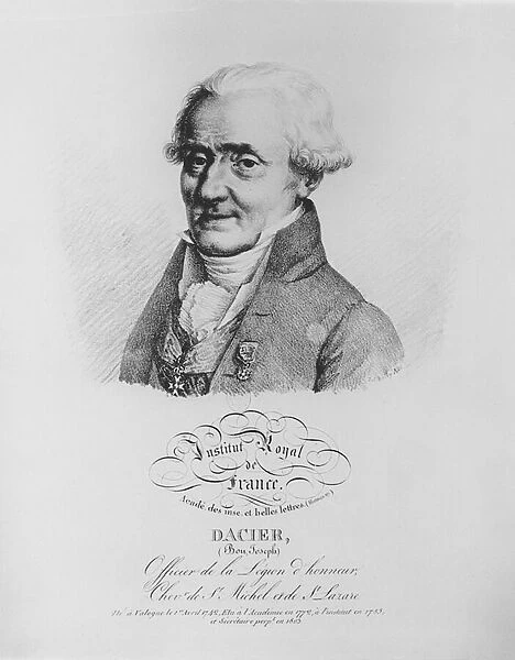 Bon-Joseph Dacier (1742-1833) from Recueil de portraits des academiciens