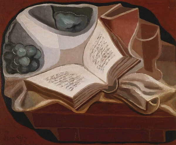Book and Fruit Bowl; Livre et Compotier, 1925 (oil on canvas)