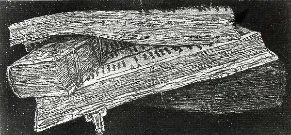 The Three Books (engraving) (b / w photo)