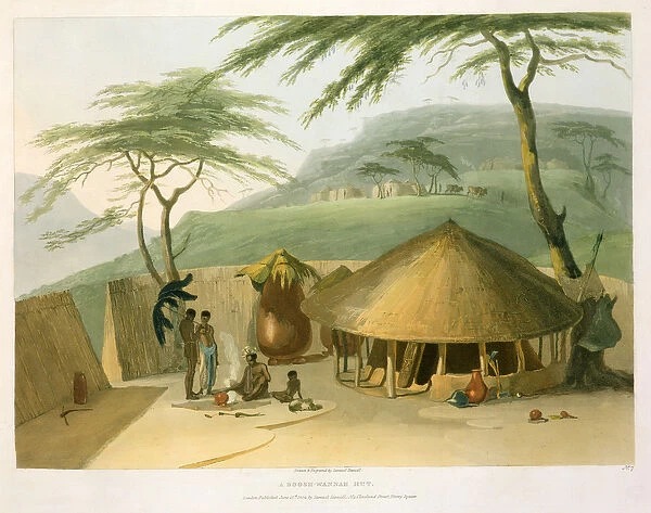 A Boosh-Wannah Hut, plate 7 from African Scenery and Animals