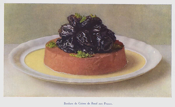 Bordure de Creme de Boeuf aux Prunes (colour litho)