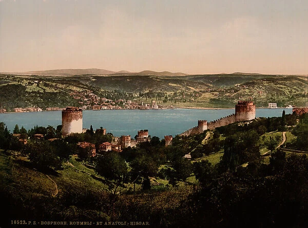 Bosphorus, Rumeli and Anadali-Hissar, c. 1890-1900 (photochrom print)