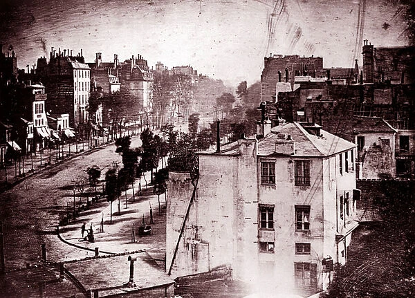 Boulevard du Temple, Paris, 3rd arrondissement, 1838 (daguerreotype )