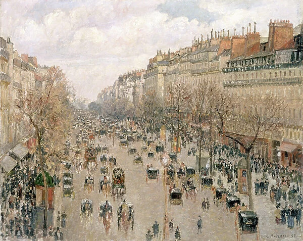 Boulevard Montmartre, Afternoon Sun, 1897 (oil on canvas)