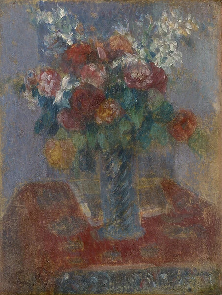 Bouquet, c. 1900 (oil on silk on canvas)
