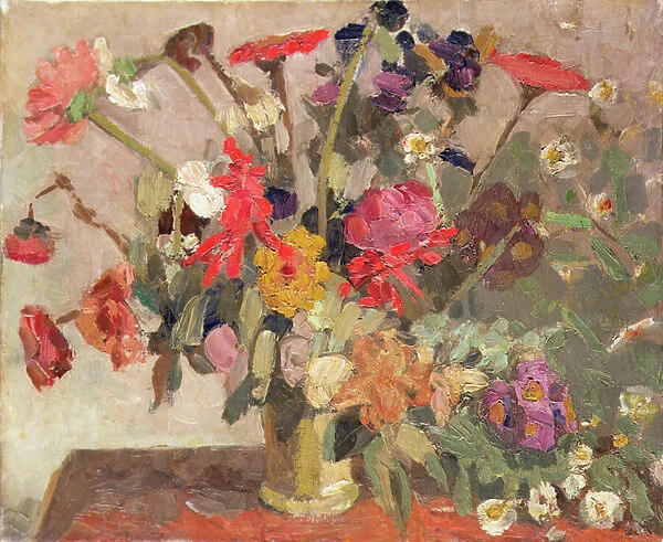 A Bouquet of Flowers, 1908 (oil on canvas)
