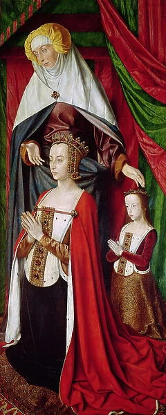 The Bourbon Altarpiece, right hand panel depicting St. Anne presenting Anne of France
