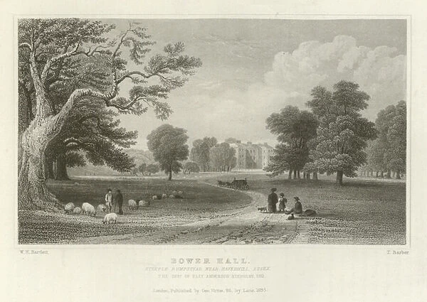 Bower Hall, Steeple Bumpstead, near Haverhill, Essex, the Seat of Elly Anderson Stephens, Esquire (engraving)