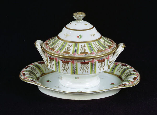 Bowl and tray, Valenciennes, 18th century (porcelain)