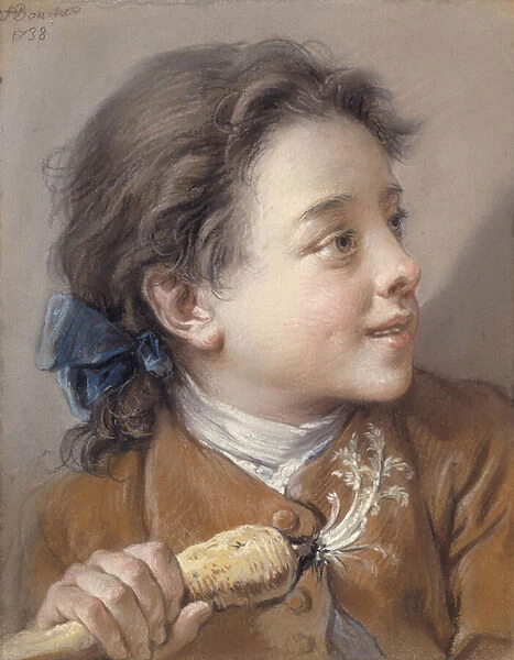 Boy with a Carrot, 1738 (pastel on paper)