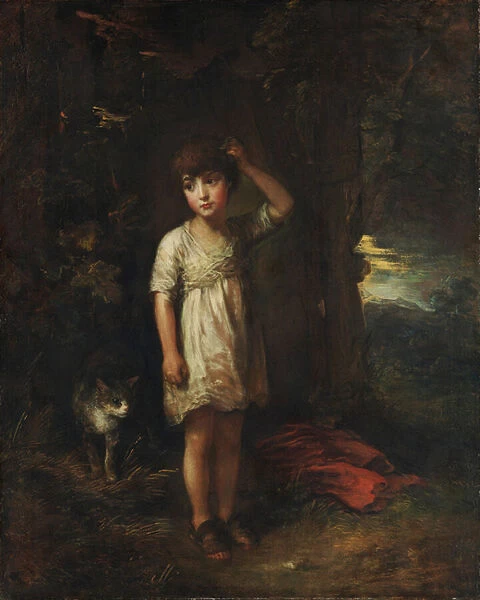 A Boy with a Cat, Morning, 1787 (oil on canvas)