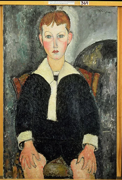 Boy in a Sailor Suit (oil on canvas)