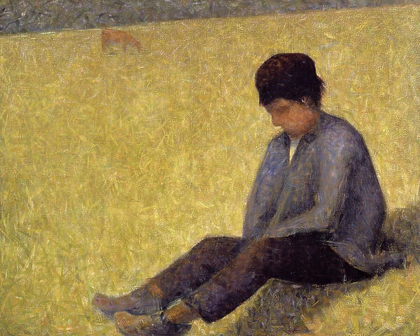 Boy Sitting on the Grass, c. 1882 (oil on canvas)