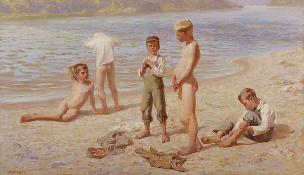 Boys Bathing, 1894 (oil on canvas)