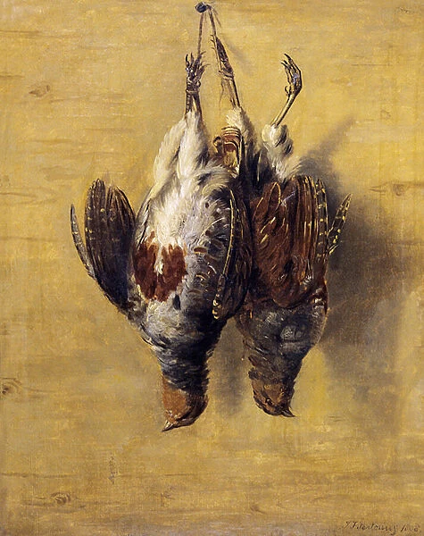 Brace of English Partridge, 1808 (oil on canvas)