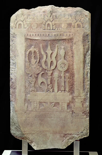 Brahman stele depicting the Trimurti, 2nd - 7th century (sandstone)