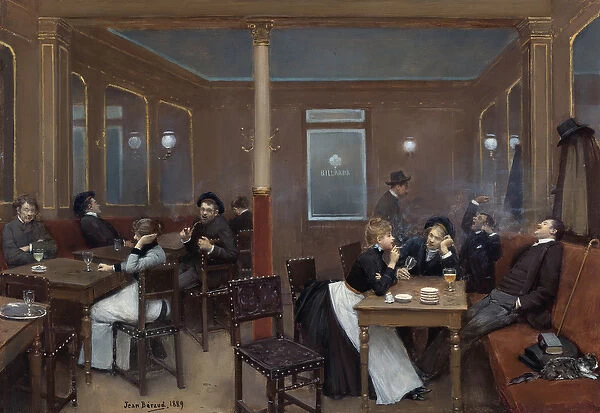 Brasserie d etudiants - Student pub par Beraud, Jean (1849-1936)