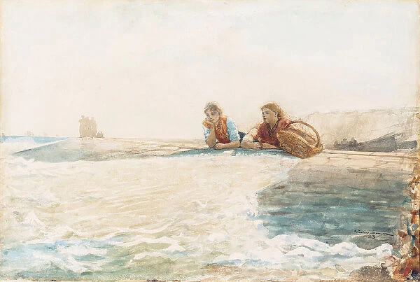The Breakwater, 1883 (watercolor and pencil on paper)
