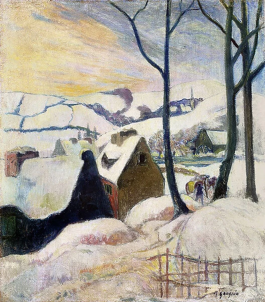 Breton Village Under Snow, 1894 (oil on canvas)